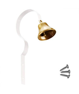 Comsmart Dog Bell Pet Door Bell Hanging Brass Doorbell for Potty Training Housetraining Houserbreaking (White)