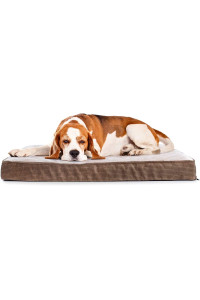 Milliard Quilted Padded Orthopedic Dog Bed, Egg Crate Foam with Plush Pillow Top Washable Cover (41 inches x 27 inches x 4 inches)