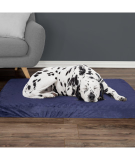 Orthopedic Pet Bed - Egg crate and Memory Foam with Washable cover 46x27x4 by PETMAKER - Navy