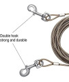 Dog Tie Out Cable And Reflective Stake 30 Ft Outdoor, Yard And Camping, For Medium To Large Dogs Up To 60Lbs(20Ft) 90Lbs(25Ft) 125 Lbs(30Ft), 16 Stake, 30 Ft Cable