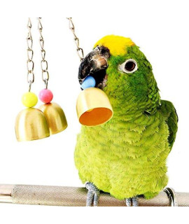 Mrli Pet 9 Pack Bird Swing Chewing Toys- Parrot Hammock Bell Toys Suitable For Small Parakeets, Cockatiels, Conures, Finches,Budgie,Macaws, Parrots, Love Birds (Bird Toys With Bells)
