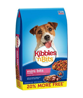 Kibbles 'n Bits Small Breed Mini Bits Savory Beef and Chicken Flavor Dog Food, 4.2-Pound (Discontinued by Manufacturer)