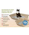 Kitty Go Here Senior Cat Litter Box 24 x 20 x 5. Beach Sand Color. Opening is 12 Wide and 3 from The Floor. Made in The USA are Available Under PuppyGoHere.