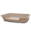 Kitty Go Here Senior Cat Litter Box 24 x 20 x 5. Beach Sand Color. Opening is 12 Wide and 3 from The Floor. Made in The USA are Available Under PuppyGoHere.
