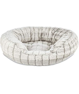Petco Brand - Harmony Faux Fur Cat Bed in Grey, 20 L x 18 W, 20 in