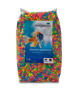 imagitarium Neon Confetti Mix Aquarium Gravel, 5 lbs