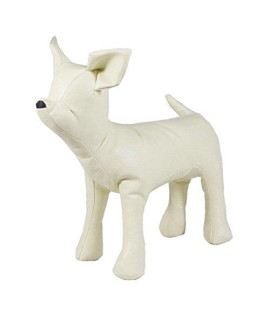 WOWOWMEOW Standing Dog Mannequin Sitting Dog Mannequin (M White-Standing)