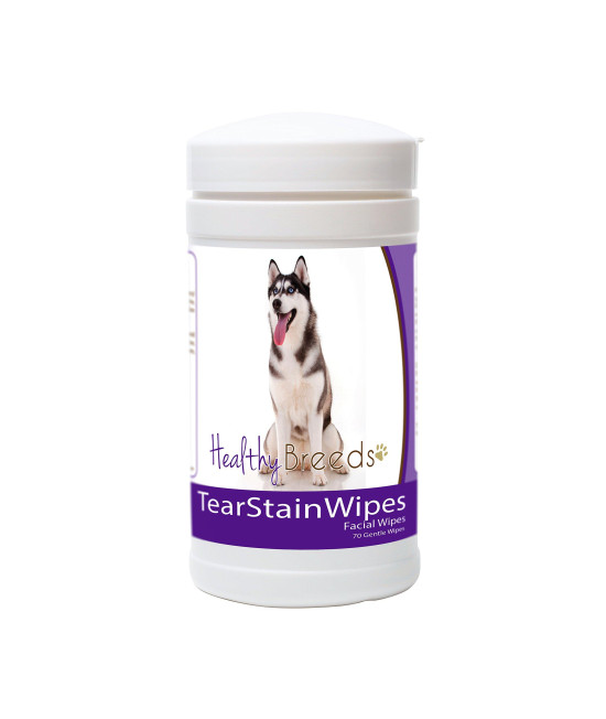 Healthy Breeds Siberian Husky Tear Stain Wipes 70 count