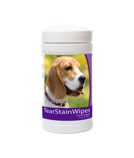 Healthy Breeds Beagle Tear Stain Wipes 70 count