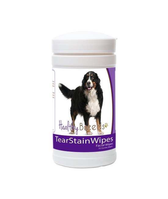 Healthy Breeds Bernese Mountain Dog Tear Stain Wipes 70 count
