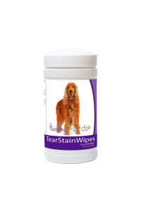 Healthy Breeds English cocker Spaniel Tear Stain Wipes 70 count