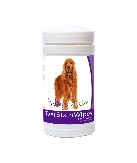 Healthy Breeds English cocker Spaniel Tear Stain Wipes 70 count
