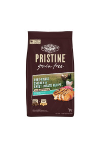 castor & Pollux Pristine grain Free Dry Dog Food Free-Range chicken & Sweet Potato Recipe with Raw Bites - 4 lb Bag