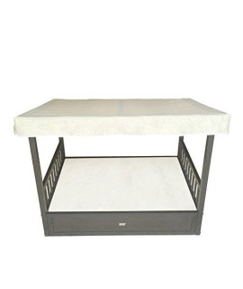 New Age Pet EHPB505 ecoFLEX Outdoor Dog Bed with Cover, Grey