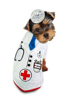 Medical Doctor Barker Dog Costume Dress Your Pup Like Your Favorite Physician(Size 5)