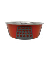 SPOT by Ethical Products - Non Slip Stainless Steel Dog Bowl Durable Dog Food and Water Pet Dish - Dishwasher Safe - Tribeca Style - Multiple Sizes - Puppy Bowl Dog Bowl cat Dish- Red-55oz
