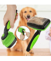 smartelf Pet Grooming Brush Self Cleaning Slicker Brushes for Dogs and Cats Long & Thick Hair Best Pet Shedding Tool for Grooming Loose Undercoat,Tangled Knots & Matted Fur