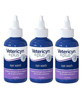 (3 Pack) Vetericyn Plus All Animal Eye Wash, 3 Ounces Per Pack