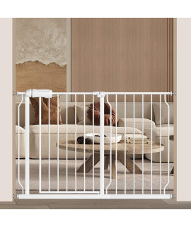 Fairy Baby Extra Wide Baby Gates 48-53 Inch, Auto Close Child Safety Gates For Stairs Banister Doorways Hallway,Indoor Safety Child Gates For Kids Or Pets
