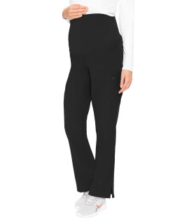 Med couture Womens Maternity Pant, Black, Large Petite