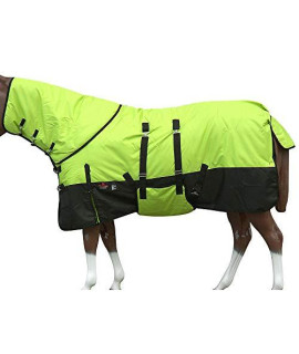 HILASON 84 in 1200D Winter Horse Sheet Neck Cover Belly Wrap Lime