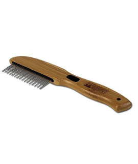 Alcott Bamboo Groom Rotating Pin Comb with 31 Rounded Pins for Pets
