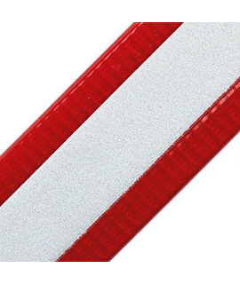 Strapworks BioThane gold Series coated Reflective Webbing - Waterproof Heavy Duty Strap - 1 x 5 yd Light Red
