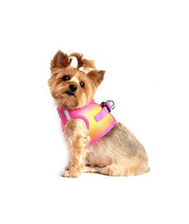 American River Choke-Free Dog Harness - Raspberry and Orange Sorbet Ombre