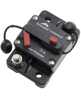 Young Marine Circuit Breaker For Boat Trolling With Manual Reset,Water Proof,12V- 48V Dc (Surface Mount-25A)