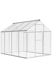 Vidaxl Outdoor Aviary Aluminum Cage Safe Canary Parrot Bird House Multi Sizes