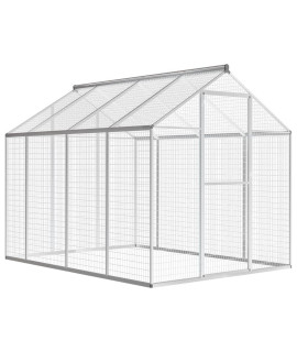 Vidaxl Outdoor Aviary Aluminum Cage Safe Canary Parrot Bird House Multi Sizes