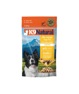 K9 Natural Freeze Dried Dog Food Topper Perfect Grain Free, Healthy, Hypoallergenic Limited Ingredients For All Dogs - Raw, Freeze Dried Mixer - Chicken Topper - 35Oz Pack