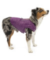 Kurgo Loft Dog Jacket - Reversible Fleece Winter coat - cold Weather Protection - Wear With Harness Or Additional Layers - Reflective Accents, Leash Access, Water Resistant - Deep Violetcharcoal, XS