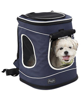 Petsfit Pet carrier Backpack for Dogs Puppies cats Rabbits Up to 15 LBS Soft-Sided Mesh Pup Pack for Outdoor Travelling Removable Fleece Mat with Built-in collar Buckle 17 H x13 L x11 W Inches