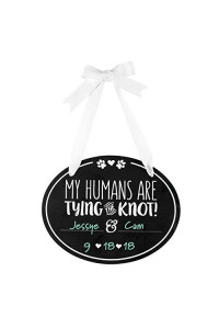 Pearhead Annoucement, Humans are Tying The Knot Pet Wedding Announcement Chalkboard