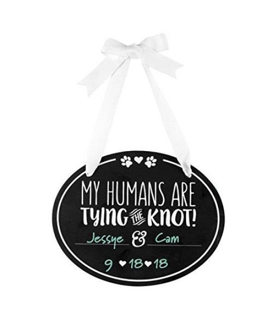 Pearhead Annoucement, Humans are Tying The Knot Pet Wedding Announcement Chalkboard