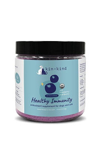 kin+kind Natural cranberry Supplement Powder for Dogs and cats - Boost Healthy Immunity and Bladder Support with Organic Formula - Organic cranberry, Blueberry and coconut - Made in USA