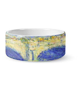 Rnk Shops Waterloo Bridge By Claude Monet Ceramic Pet Bowl - Medium