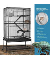 Prevue Pet Products 484 Deluxe Critter Cage, Dark Gray