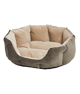 MidWest Homes for Pets QuietTime Deluxe Tulip Nesting Pet Bed grayTan Small