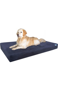 dogbed4less Waterproof Orthopedic cooling Memory Dog Bed for Large and Extra Large Dogs, Suede Espresso color, Jumbo 55X47X4 Inches