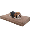 Dogbed4less Orthopedic Gel Cooling Memory Foam Dog Bed with Waterproof Liner and External Washable Cover for Small to Medium Pet