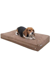 Dogbed4less Orthopedic Gel Cooling Memory Foam Dog Bed with Waterproof Liner and External Washable Cover for Small to Medium Pet