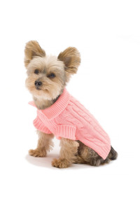 Stinky G Pink Aran Dog Sweater Size 08 Xs