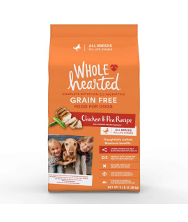 Wholehearted Petco Brand Grain Free All Life Stages Chicken Pea Recipe Dry Dog Food, 5 Lbs