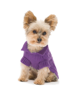 Stinky G Violet Aran Dog Sweater Size 08 Xs