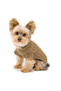 Stinky G Camel Aran Dog Sweater Size 14 Large