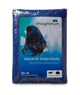 imagitarium Dark Blue Aquarium Gravel, 20 LBS