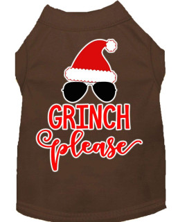grinch Please Screen Print Dog Shirt