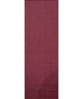 Ambiant Pet Friendly Solid color Area Rugs cranberry - 2 x 8